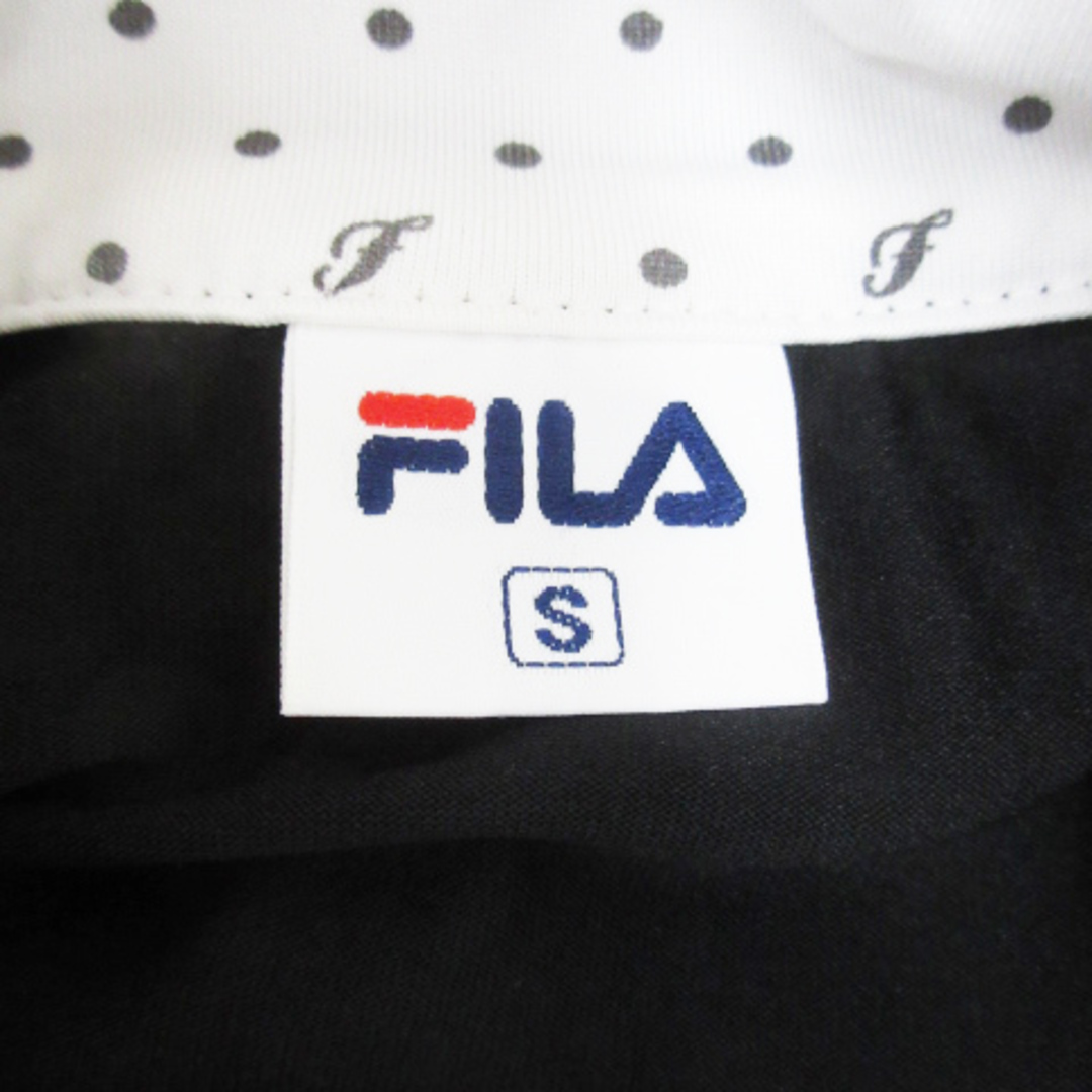 FILA(フィラ)のフィラ ゴルフウェア ポロシャツ 長袖 ハーフジップ ドット柄 S 黒 白 スポーツ/アウトドアのゴルフ(ウエア)の商品写真