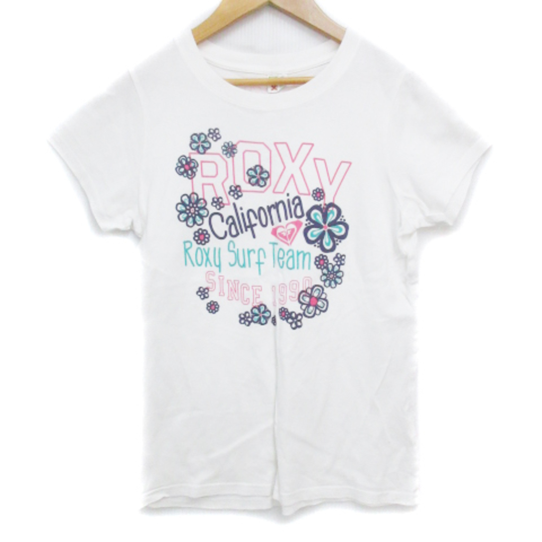 Roxy(ロキシー)のロキシー Tシャツ カットソー 半袖 クルーネック ロゴ M 白 ホワイト レディースのトップス(Tシャツ(半袖/袖なし))の商品写真