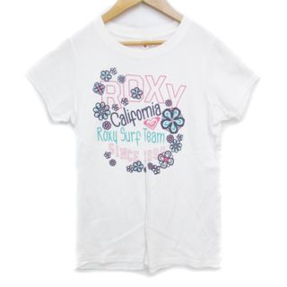 ロキシー(Roxy)のロキシー Tシャツ カットソー 半袖 クルーネック ロゴ M 白 ホワイト(Tシャツ(半袖/袖なし))