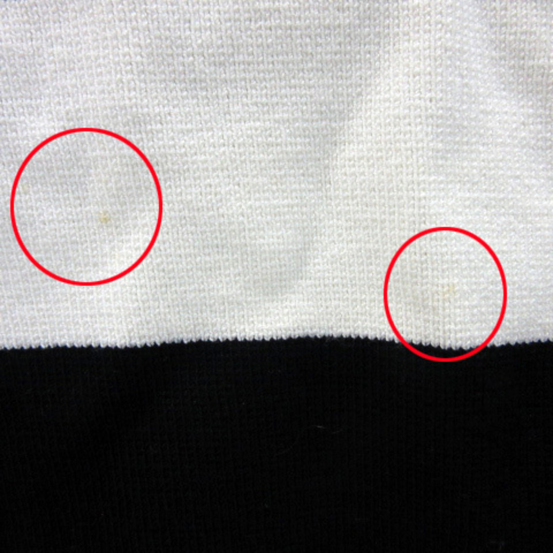 theory(セオリー)のセオリー ニット カットソー 七分袖 ラウンドネック ボーダー柄 S 白 黒 レディースのトップス(ニット/セーター)の商品写真