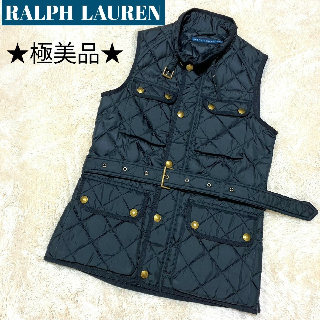 ★RALPH LAUREN★ラルフローレン キルティング ダウンベスト 金ボタン | フリマアプリ ラクマ