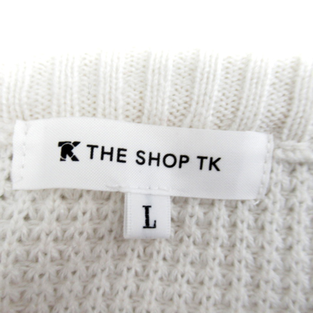 THE SHOP TK(ザショップティーケー)のザショップティーケー ニット セーター 長袖 ラウンドネック L 白 ホワイト メンズのトップス(ニット/セーター)の商品写真