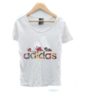 アディダス(adidas)のアディダス Tシャツ カットソー 半袖 プリント 花柄 L マルチカラー グレー(Tシャツ(半袖/袖なし))