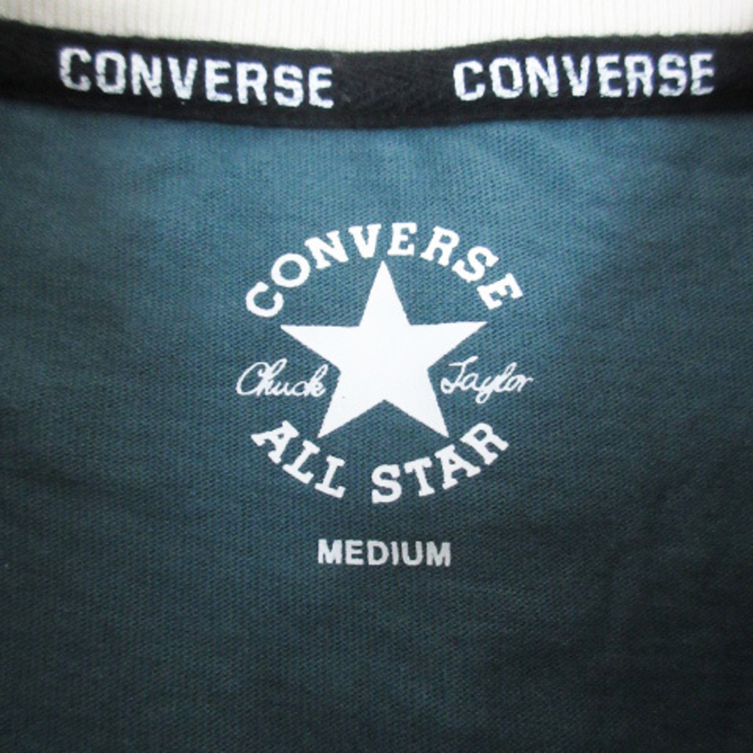 CONVERSE(コンバース)のコンバース Tシャツ カットソー 半袖 クルーネック M エメラルドグリーン 白 メンズのトップス(Tシャツ/カットソー(半袖/袖なし))の商品写真