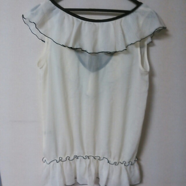 PROPORTION BODY DRESSING(プロポーションボディドレッシング)の白色の透け感のあるﾌﾞﾗｳｽ レディースのトップス(シャツ/ブラウス(半袖/袖なし))の商品写真
