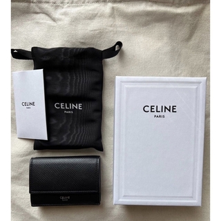 セリーヌ(celine)のCELINE セリーヌ　コンパクト財布　黒　(折り財布)