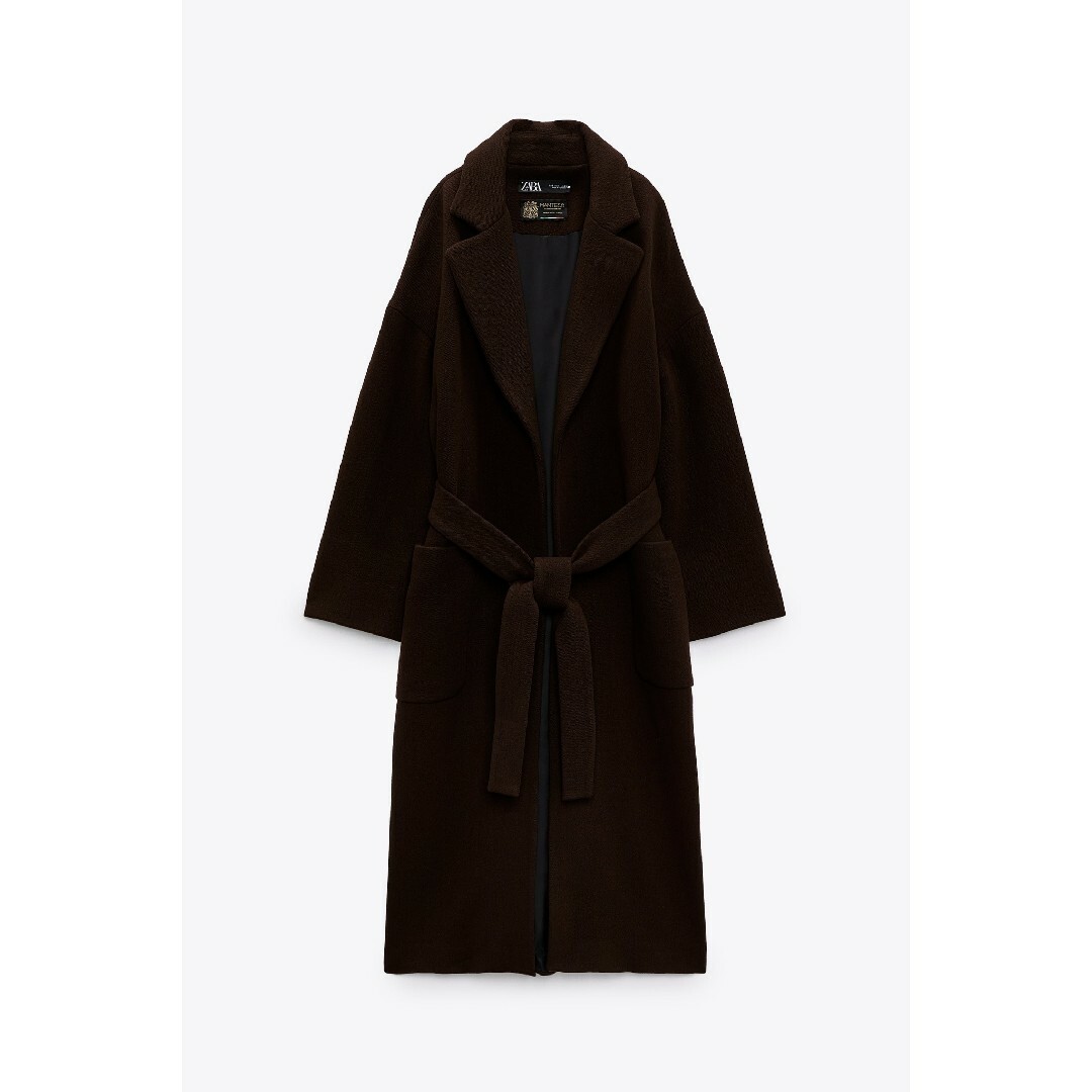 ZARA - ZARA ベルト付きウールコート Sサイズ ブラウンの通販 by ZARA - ZARA ベルト付きウールコート Sサイズ ブラウンの通販 by