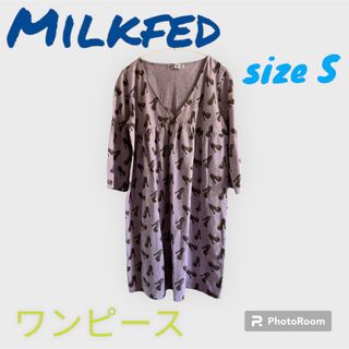 ミルクフェド(MILKFED.)のMILKFED.（ﾐﾙｸﾌｪﾄﾞ）ハイヒール柄ワンピース(ひざ丈ワンピース)