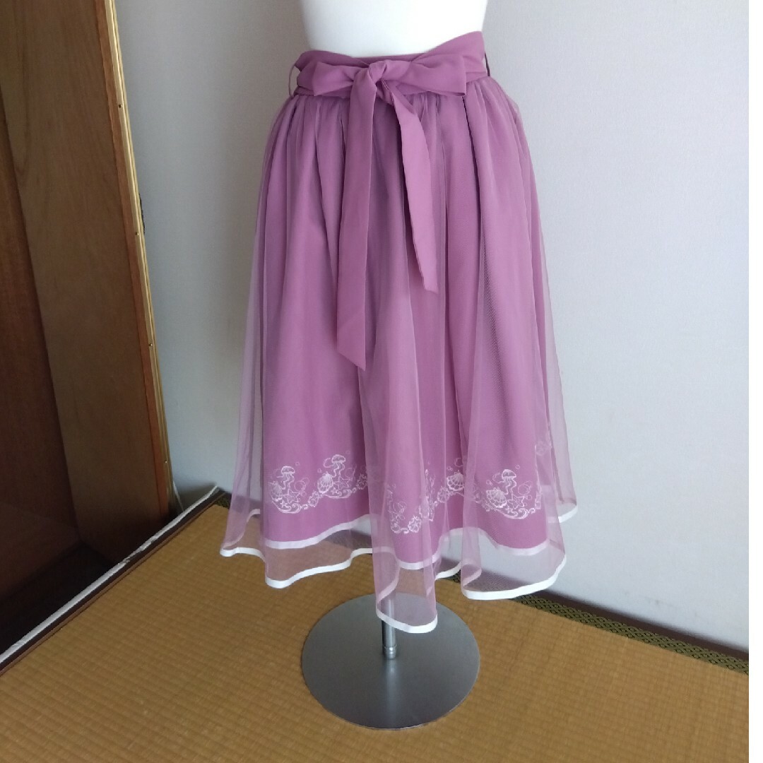 axes femme(アクシーズファム)のアクシーズファムチュール重ねマリンスカート レディースのスカート(ひざ丈スカート)の商品写真
