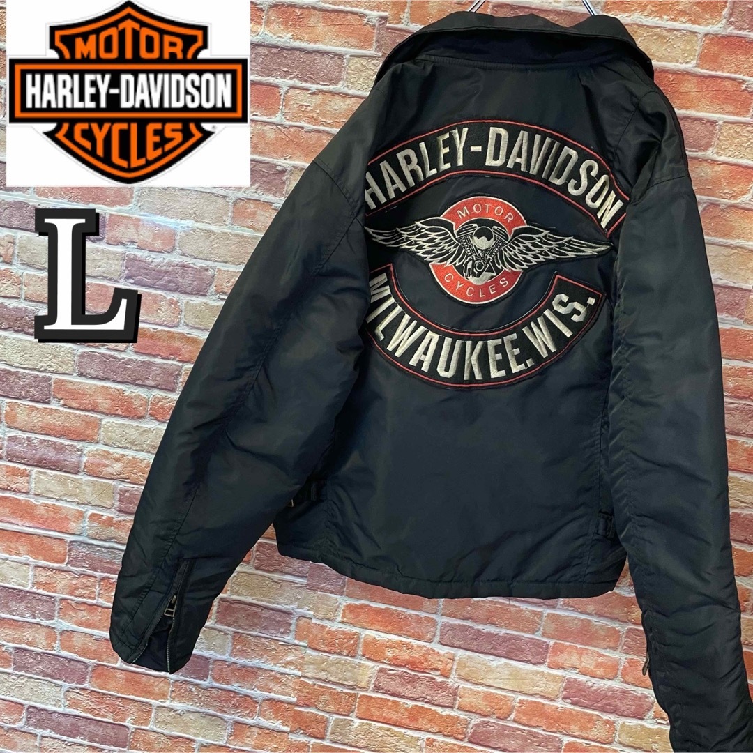 あHARLEY-DAVIDSON ハーレーダビッドソン ブルゾン 両面ビックロゴ