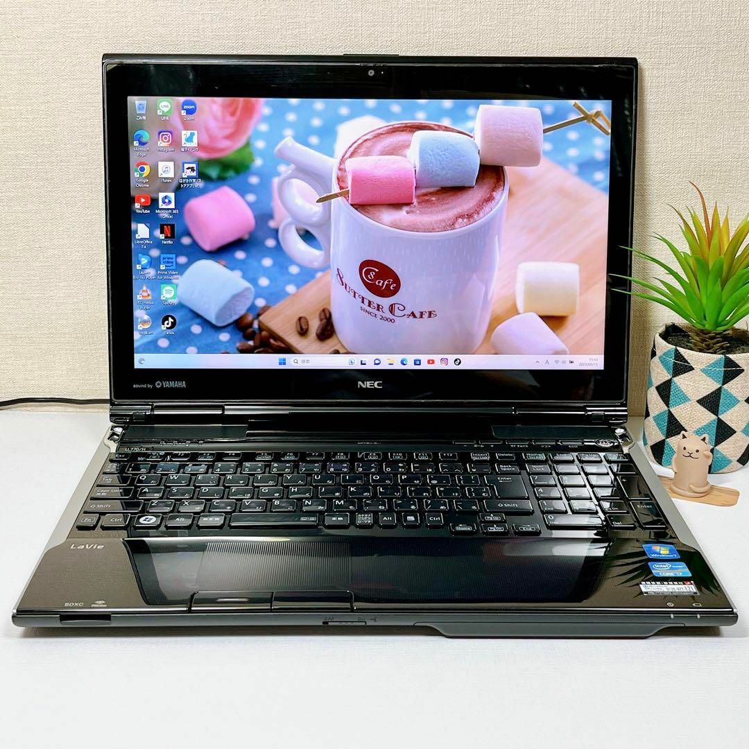 NEC - Core i7✨メモリ16GB新品SSD1TBブルーレイ✨ノートパソコン164の