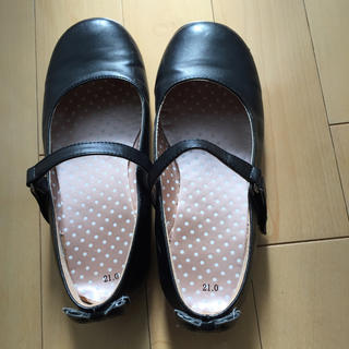 フォーマル用 黒い靴 21㎝ 女の子用(フォーマルシューズ)