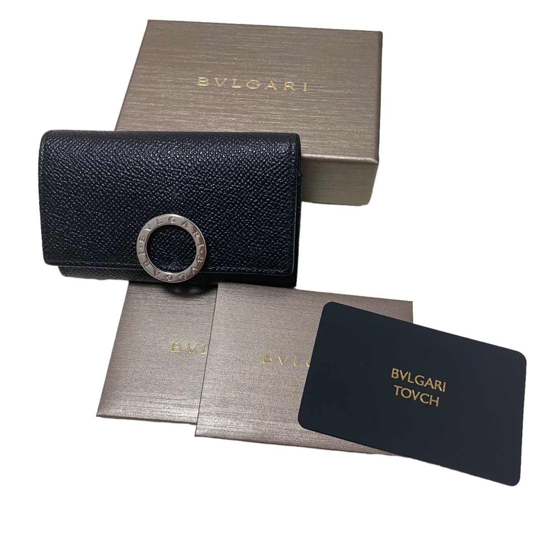 BVLGARI - 未使用品 ブルガリ ロゴクリップ 6連キーケース ブラック 黒