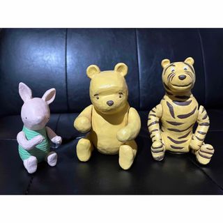 クマノプーサン(くまのプーさん)のディズニー　プーさん　木製　フィギュア(キャラクターグッズ)