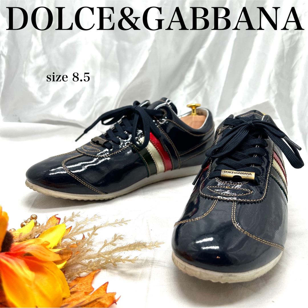 DOLCE&GABBANA(ドルチェアンドガッバーナ)の【ITALIA】ドルチェアンドガッバーナ　エナメルスニーカー　イタリア　サッカー メンズの靴/シューズ(スニーカー)の商品写真