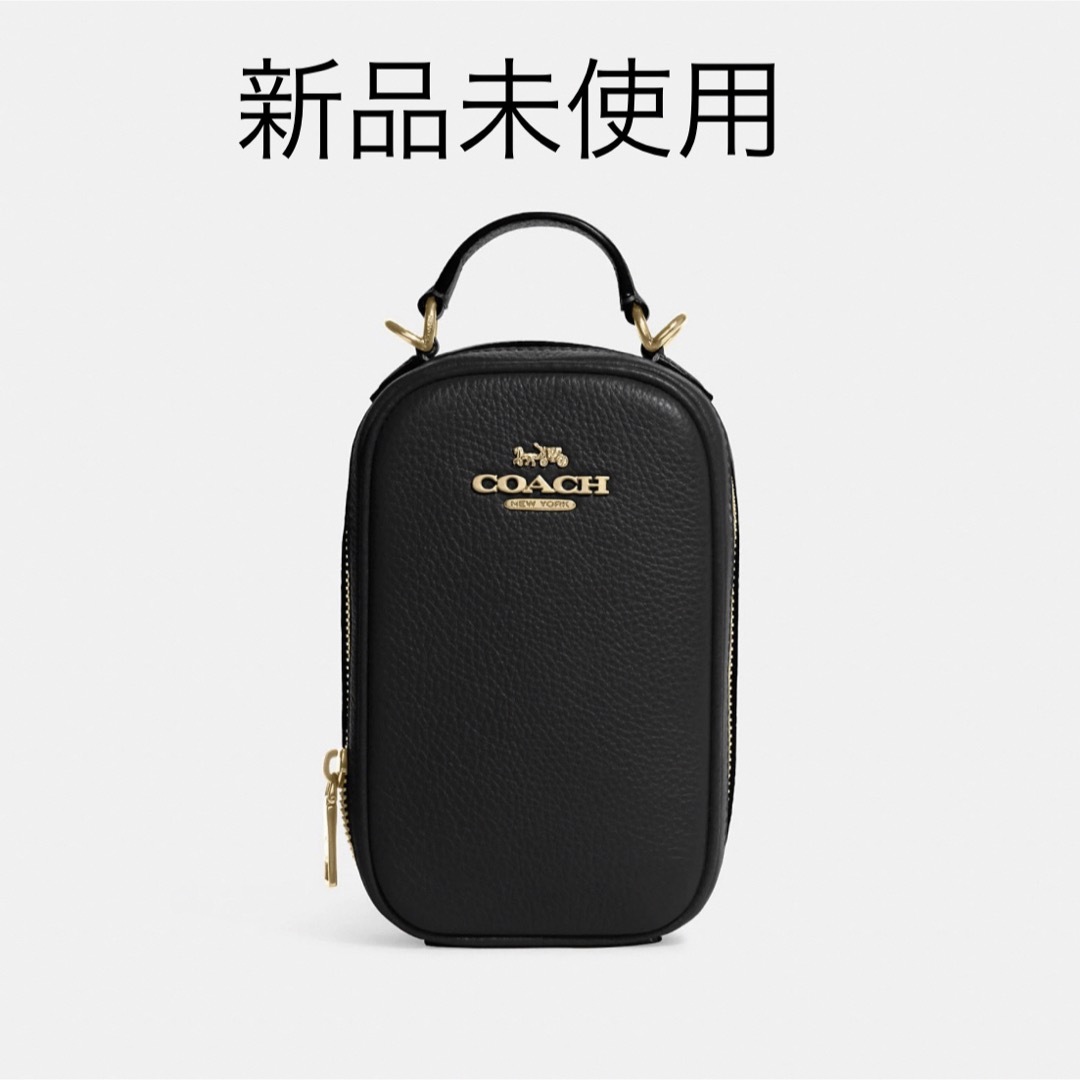 コーチ新品エヴァ フォーン クロスボディ ブラック COACH-