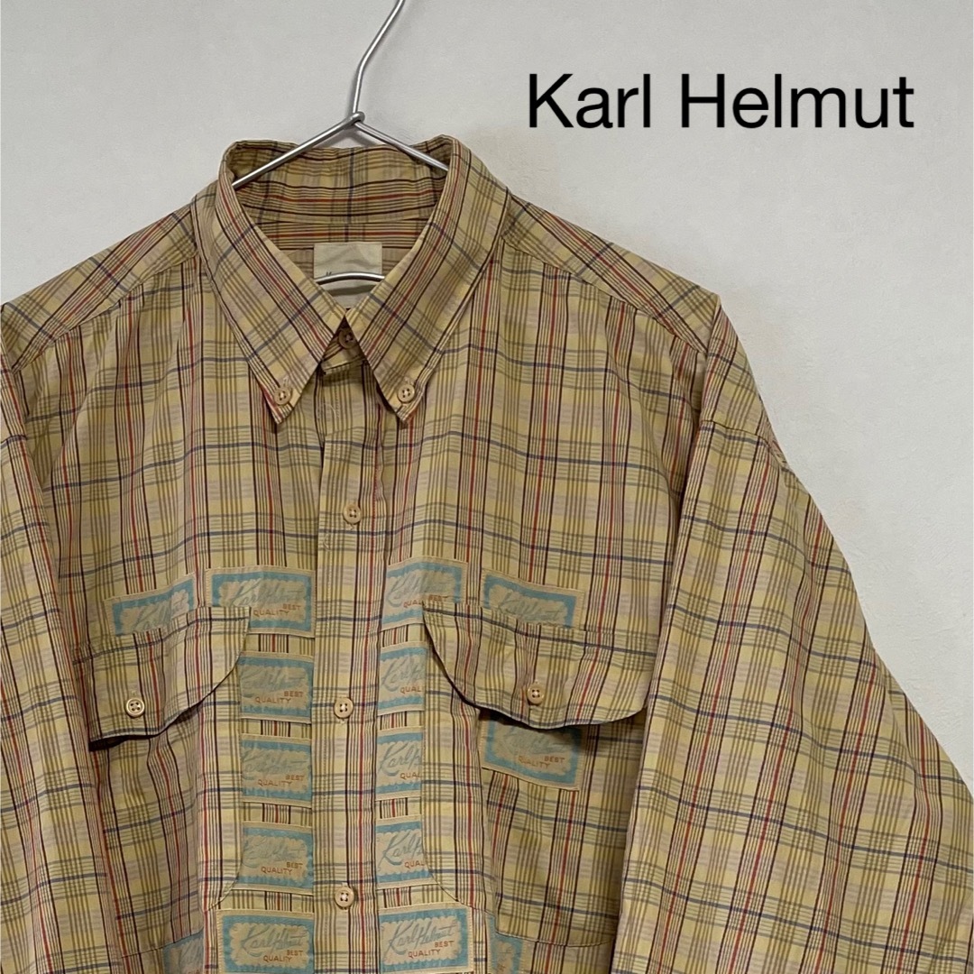 90s Karl Helmut 長袖BDシャツ アースカラー