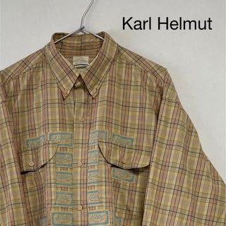 希少 ビンテージ karl helmut ベア クレイジー シャツ M