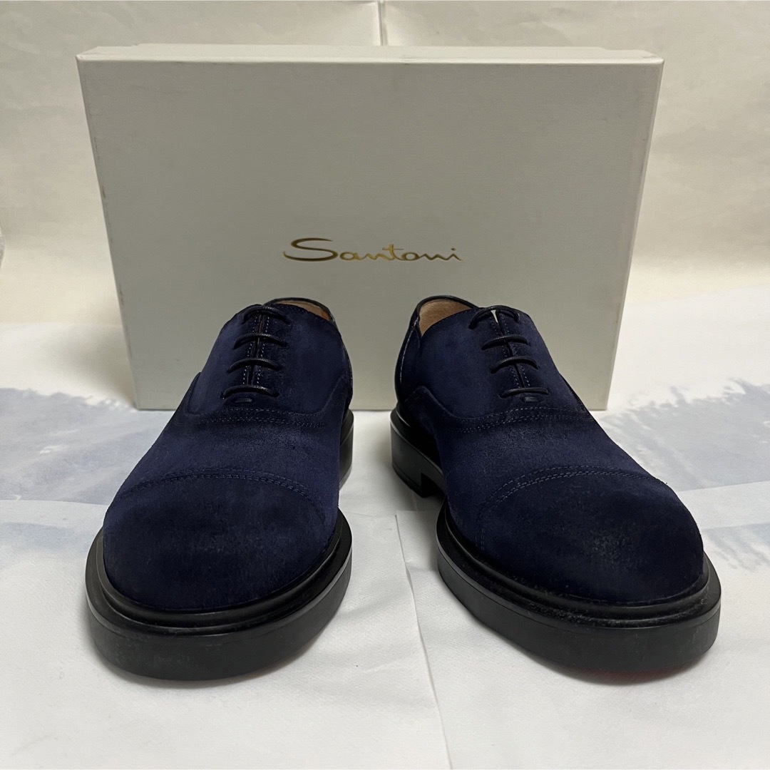 Santoni - 新品未使用！SANTONI ミッドナイトブルースエードシューズ