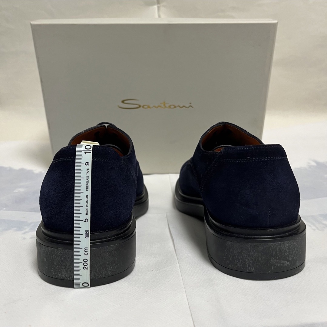 新品未使用！SANTONI ミッドナイトブルースエードシューズ(UK5