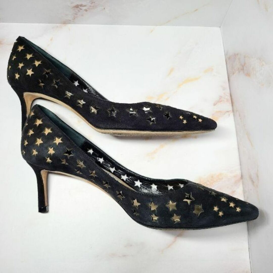 JIMMY CHOO(ジミーチュウ)の【✨星形✨】 JIMMY CHOO　パンプス　ブラック　22cm　スタッズ レディースの靴/シューズ(ハイヒール/パンプス)の商品写真