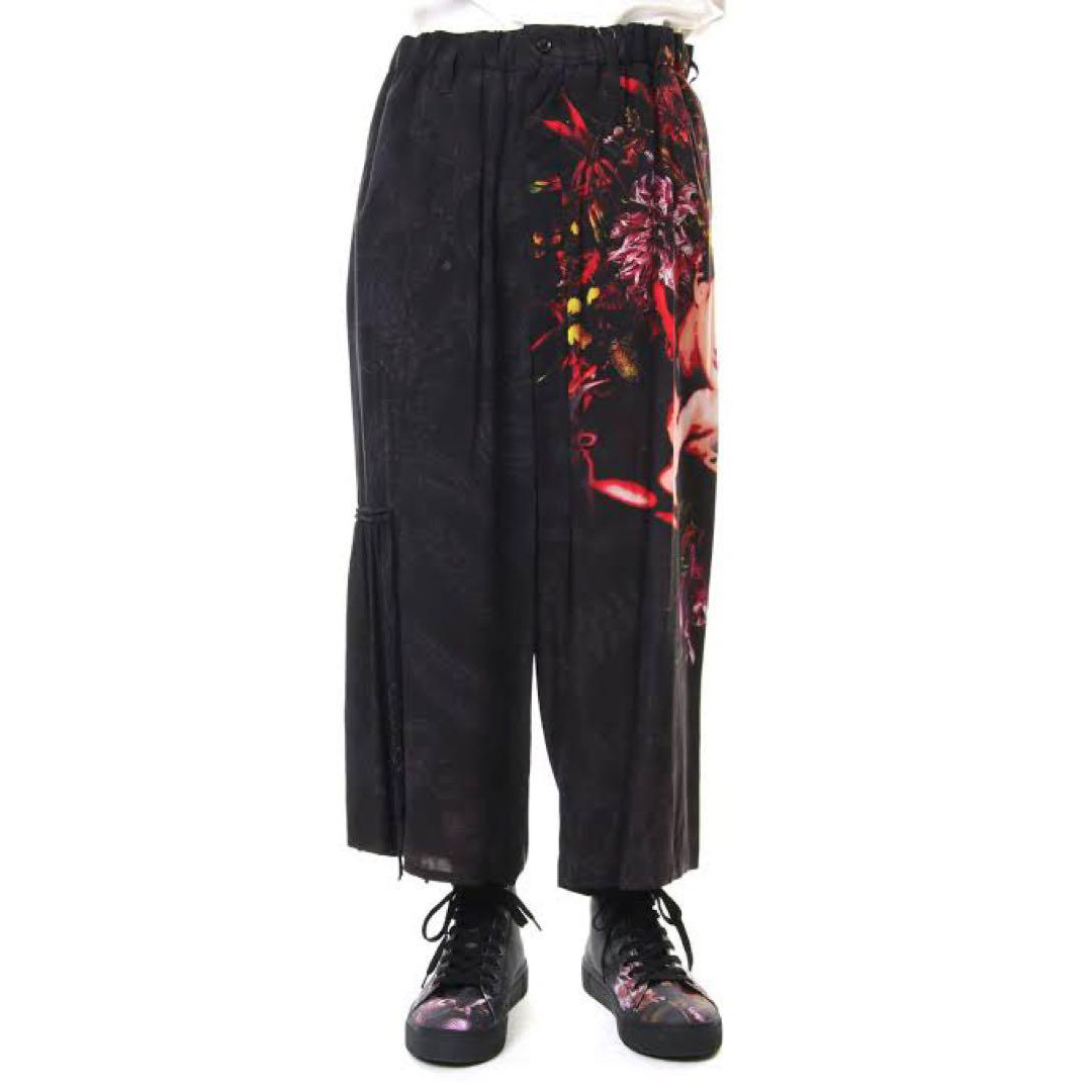 美品 yohjiyamamoto ギャザードローイングペイントパンツ - その他