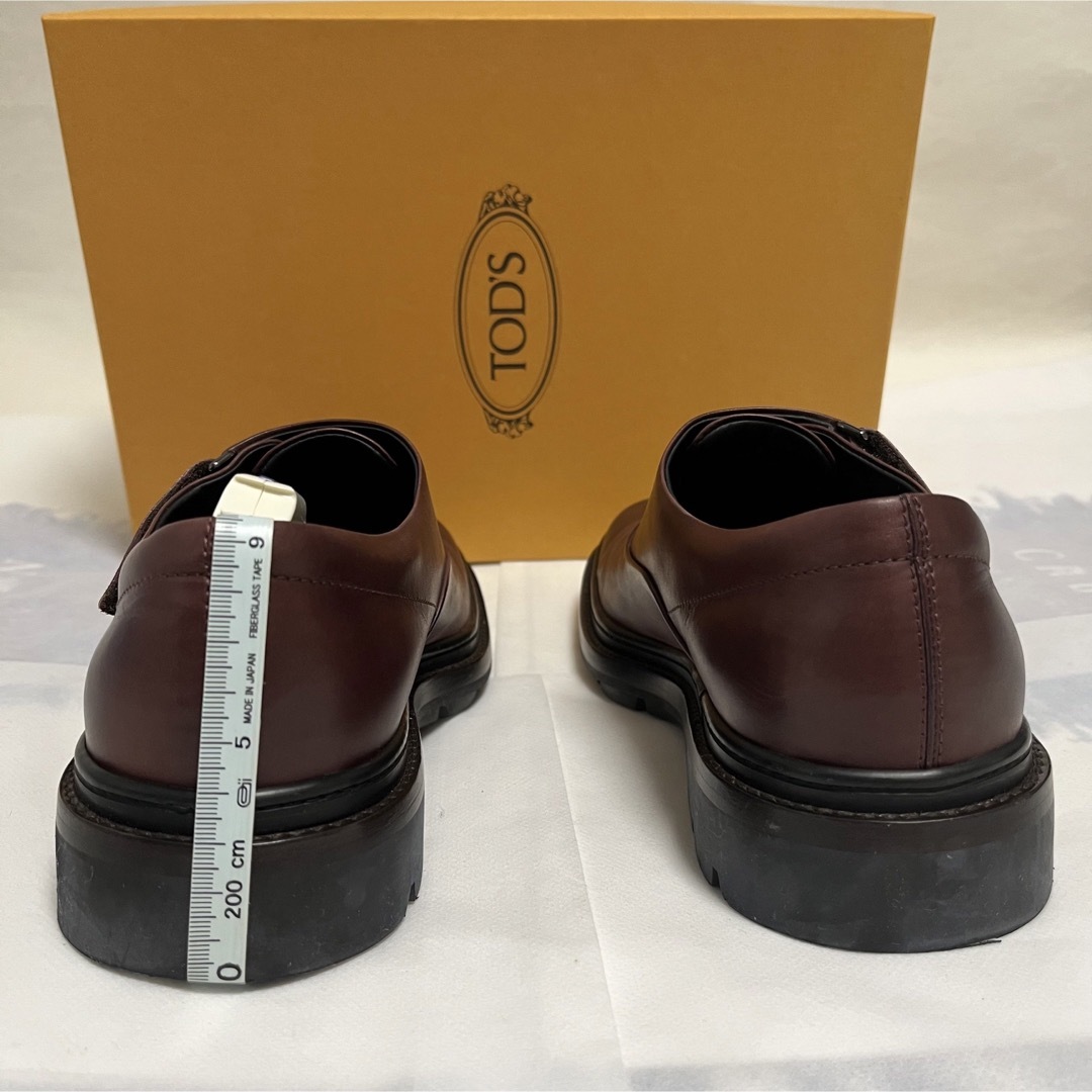 TOD'S - 2回のみ着用!TOD'S バーガンディーレザーシングルモンク