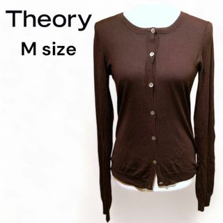 セオリー(theory)のTheory セオリー シンプル ウール カーディガン ブラウン 茶(カーディガン)