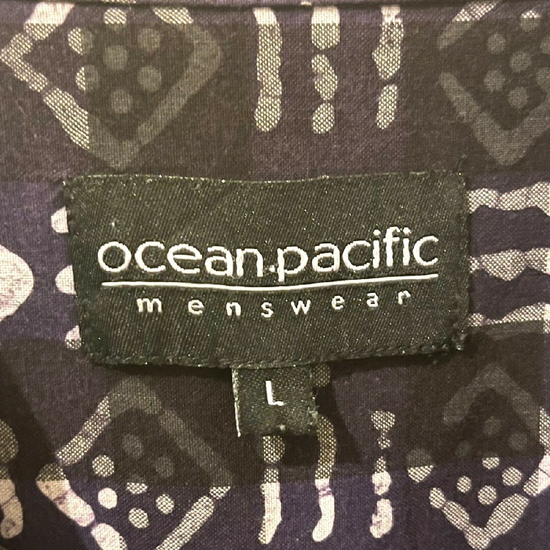 OCEAN PACIFIC(オーシャンパシフィック)のOCEANPACIFIC オーシャンパシフィック　柄シャツ　紫 メンズのトップス(シャツ)の商品写真