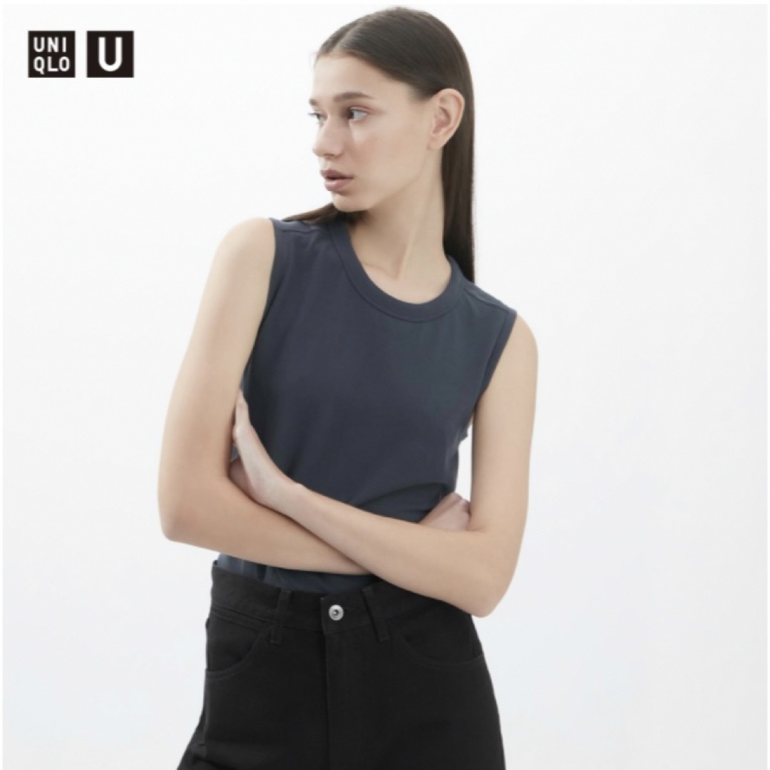 UNIQLO(ユニクロ)のユニクロ UNIQLO ノースリーブT 未着用品 レディースのトップス(カットソー(半袖/袖なし))の商品写真