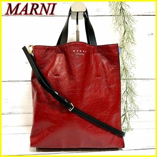 マルニ／MARNI バッグ ハンドバッグ 鞄 トートバッグ レディース 女性 女性用レザー 革 本革 レッド 赤  がま口