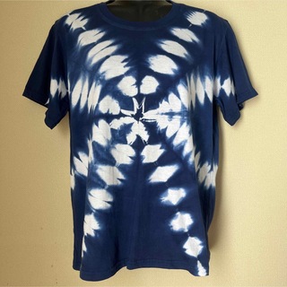 藍染　タイダイ  アジアン　Tシャツ　S(Tシャツ(半袖/袖なし))