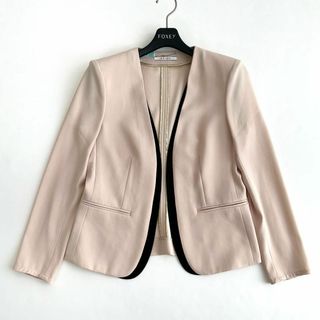 美品✨ BEIGE, ノーカラージャケット CINDY ピンクベージュ M