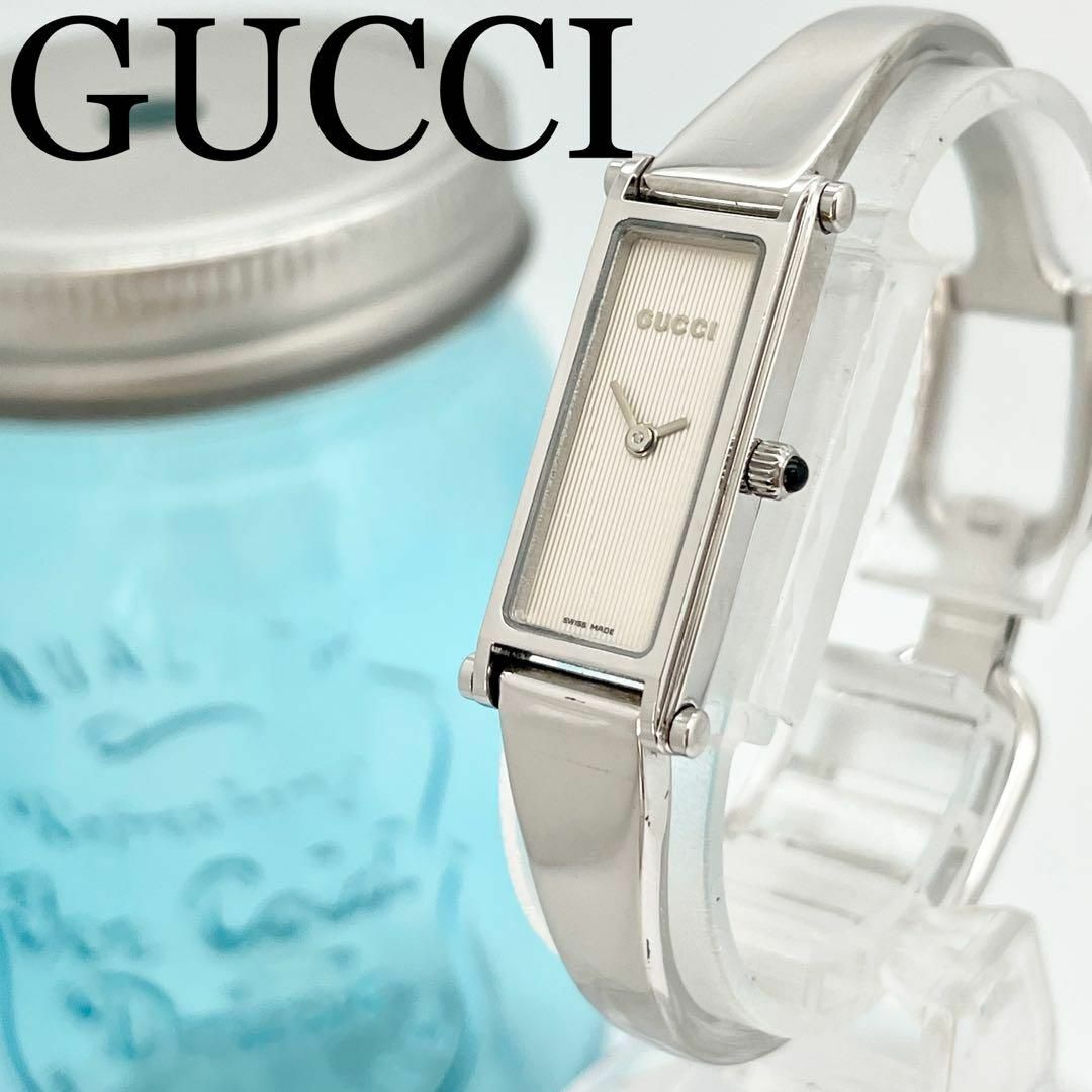 180 GUCCI グッチ時計 レディース腕時計 ホワイト バングル 人気 | フリマアプリ ラクマ