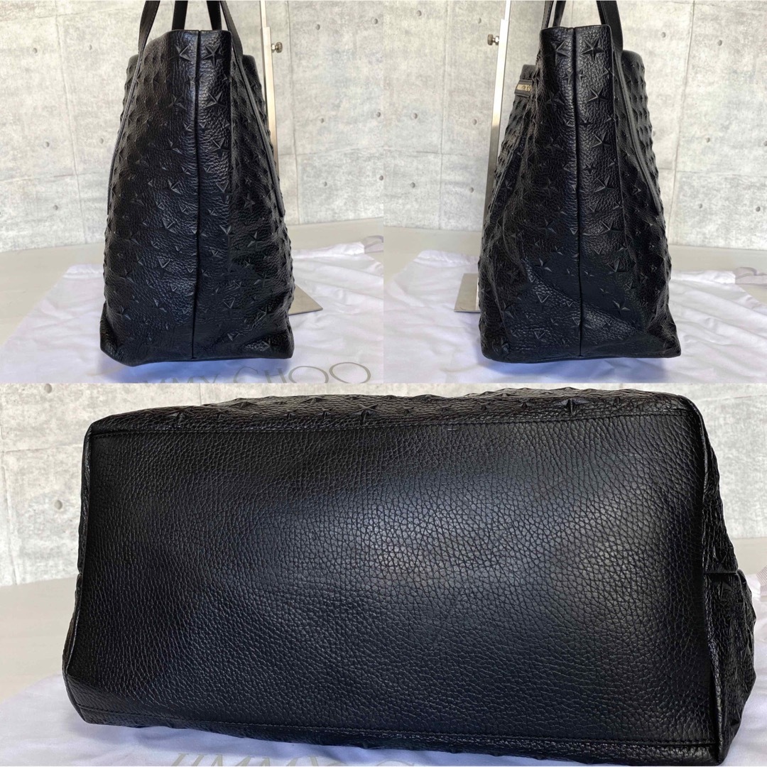 JIMMY CHOO(ジミーチュウ)のSasa様専用JIMMY CHOO SARA/M BLACK エンボス トート レディースのバッグ(トートバッグ)の商品写真