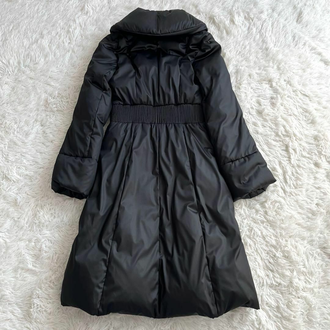 EPOCA - 美品 EPOCA ロングダウンコート 黒 38ダウン ビッグカラーの