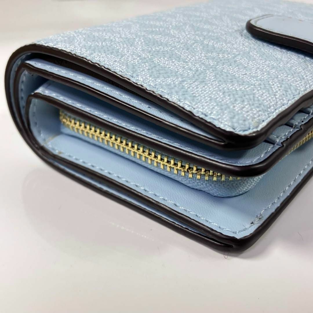 【新品】 MICHAEL KORS マイケルコース 折り財布 ブルー 最新モデル
