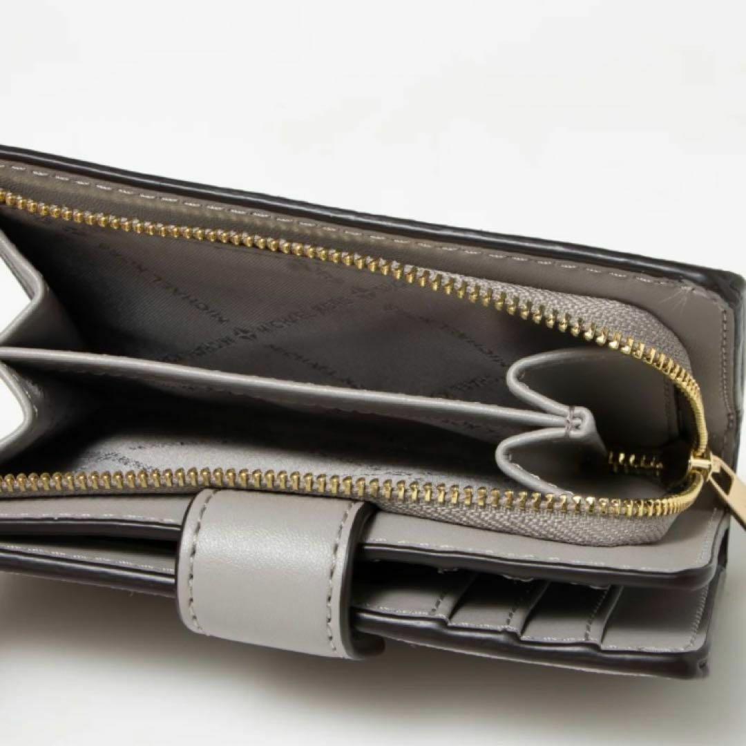 【新品】 MICHAEL KORS マイケルコース 折り財布 グレー 最新モデル