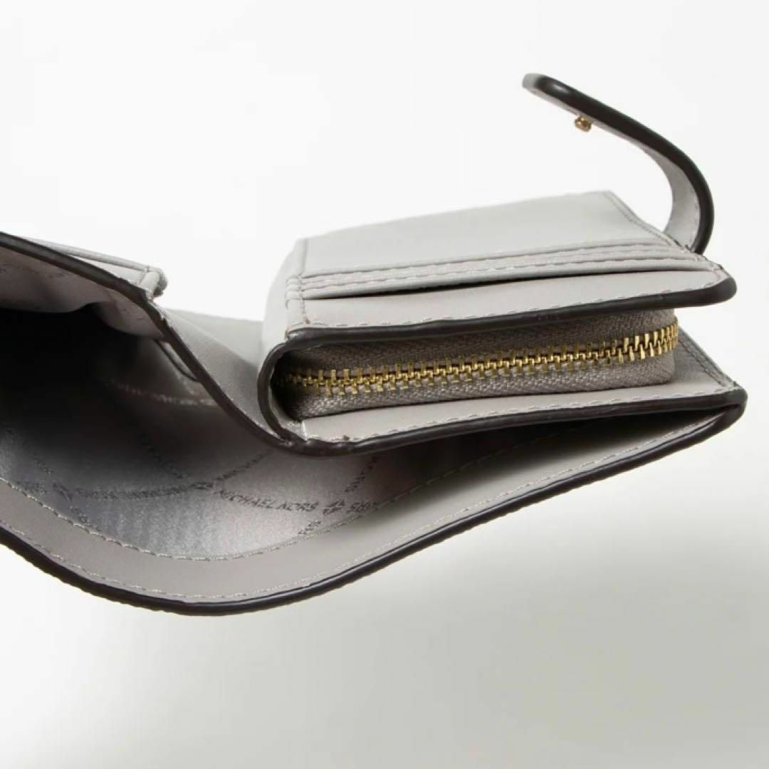 新品】 MICHAEL KORS マイケルコース 折り財布 グレー 最新モデル - 財布