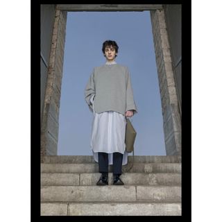 DRIES VAN NOTEN / ドリスヴァンノッテン | ダブルドローストリング スウェット プルオーバー パーカー | S | ライトグレー | メンズ