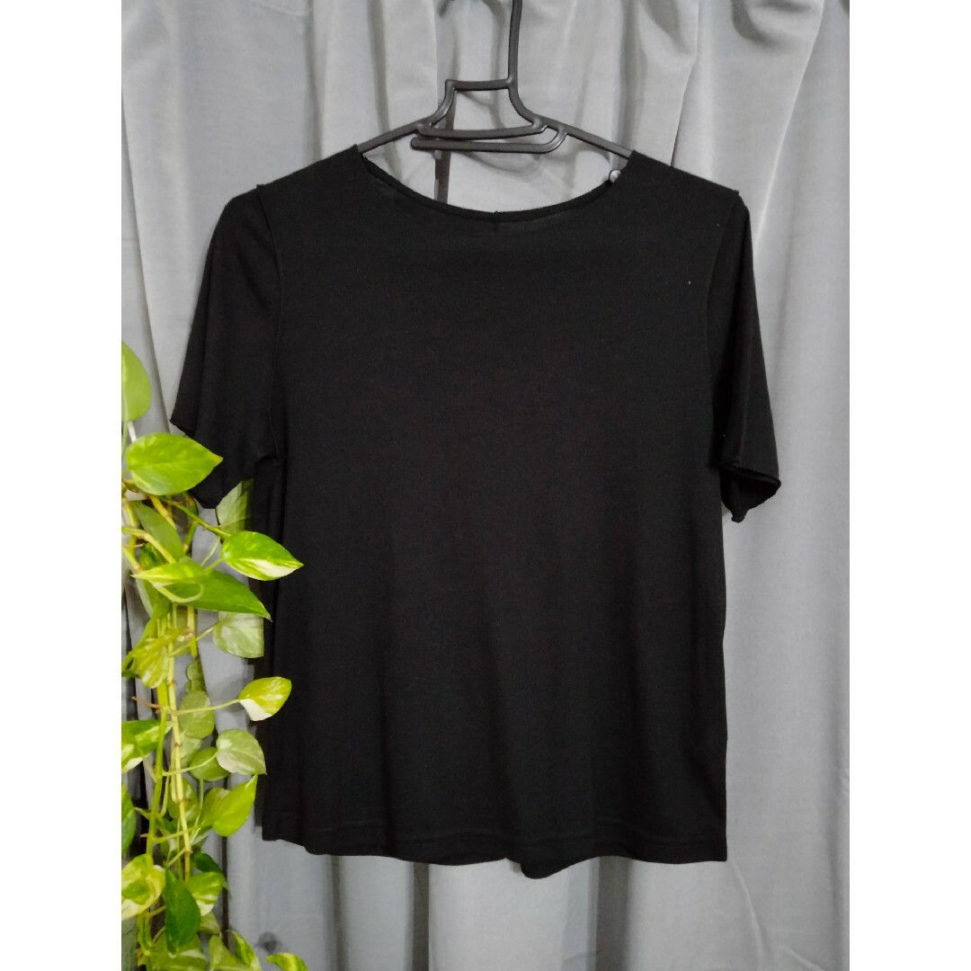 GU(ジーユー)のGU　シアーリブTシャツ レディースのトップス(Tシャツ(半袖/袖なし))の商品写真