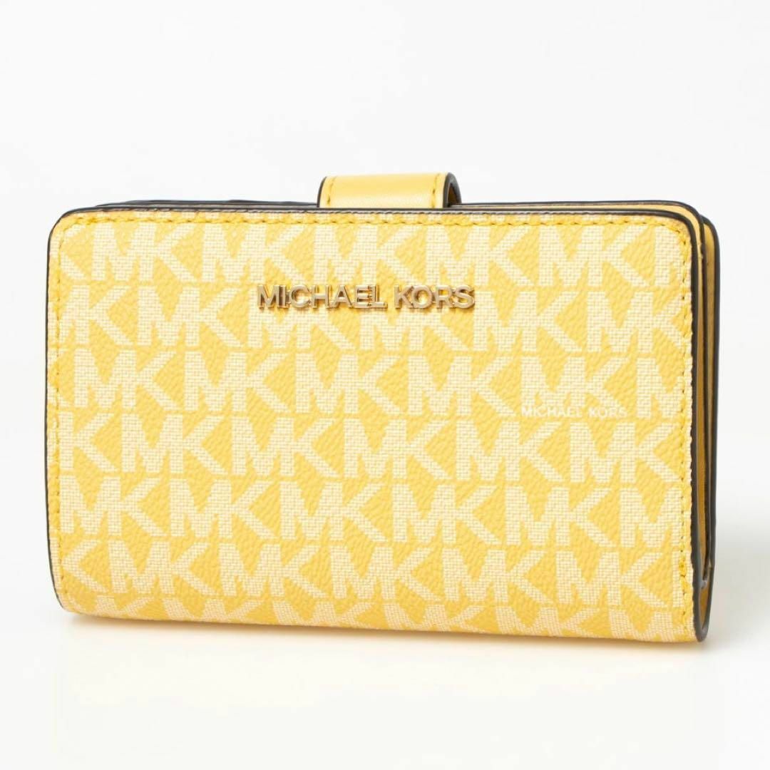 【新品】 MICHAEL KORS マイケルコース 折り財布 イエロー 黄色マイケルコース新品