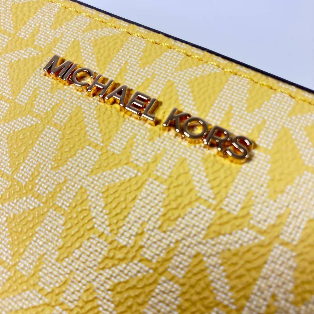 新品】 MICHAEL KORS マイケルコース 折り財布 イエロー 黄色 - www