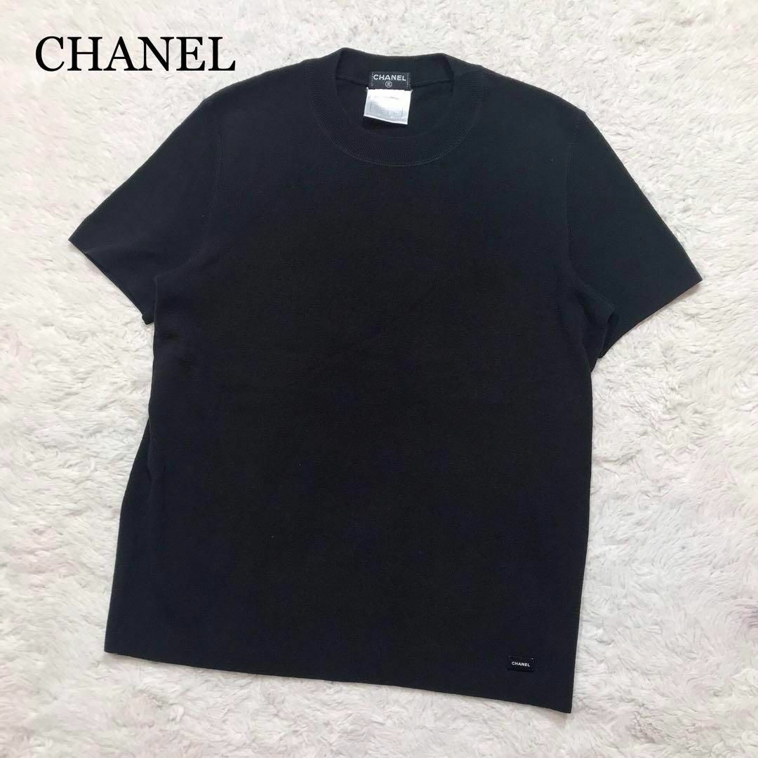 【未使用級】CHANEL シャネル サマーニット セーター ロゴプレート 42