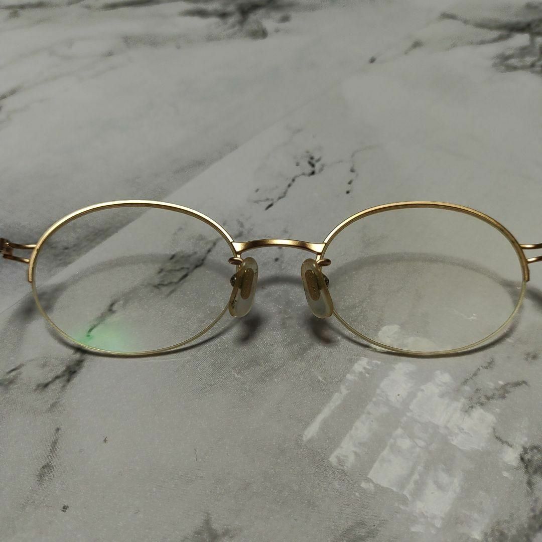822超美品 セリーヌ メガネ 眼鏡柄 7750 ゴールド 鼈甲 アンバー
