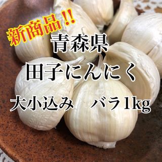 青森県田子町生産品！福地ホワイト六片　大小込みバラ1kg(野菜)