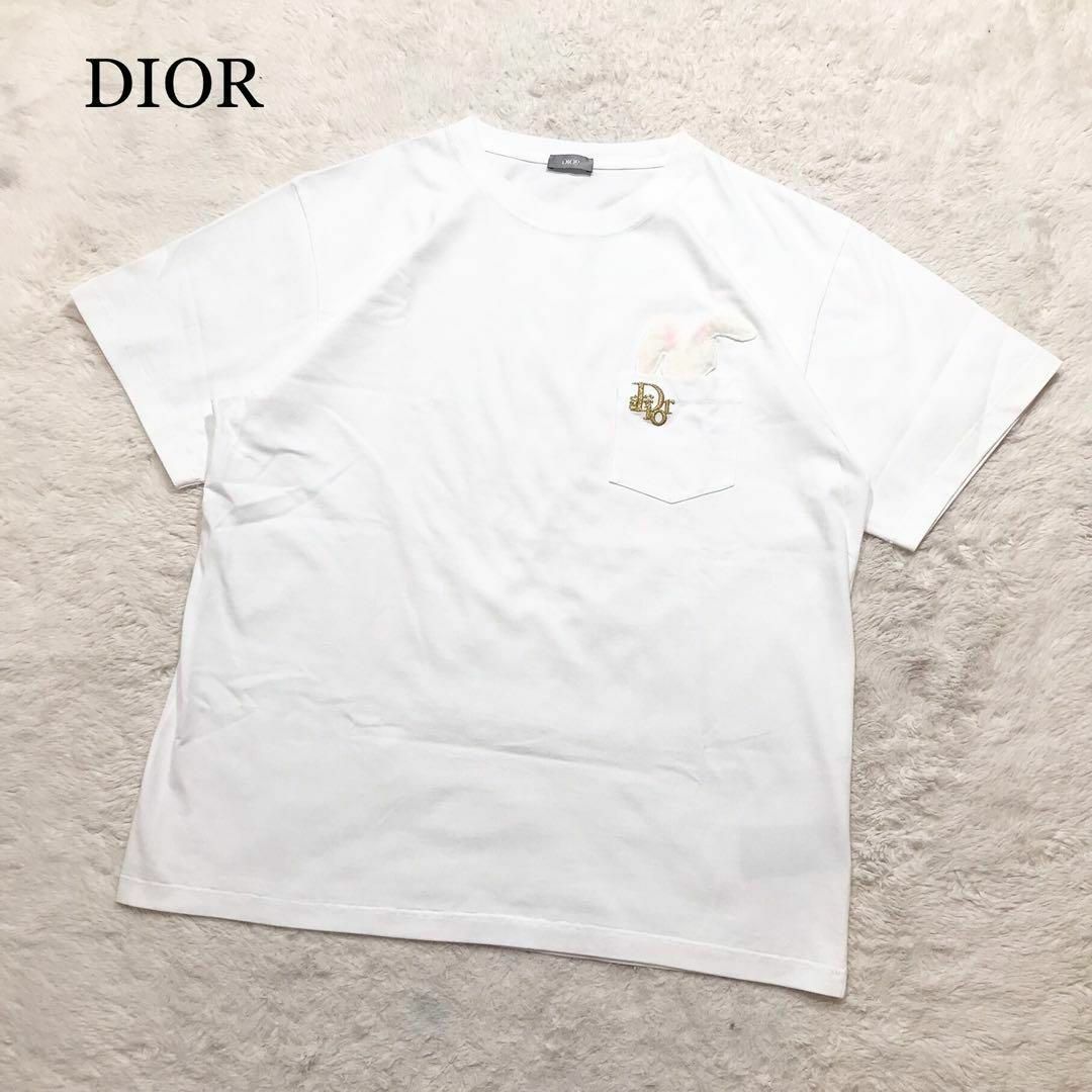 Christian Dior(クリスチャンディオール)の【完売品☆極美品☆XXL】DIOR ERL バニーアップリケ Tシャツ メンズのトップス(Tシャツ/カットソー(半袖/袖なし))の商品写真