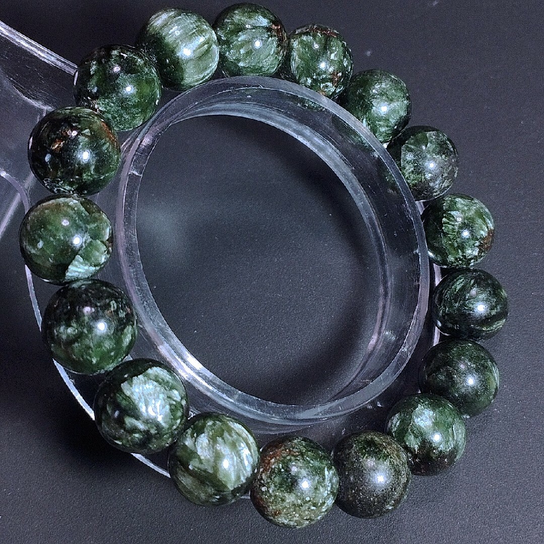 セラフィナイト Seraphinite ブレスレット クリノクロア 12mm 4