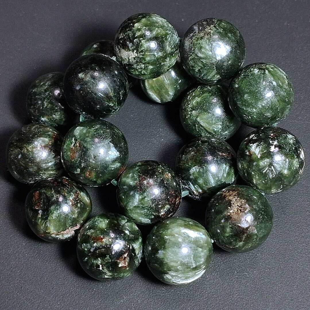 セラフィナイト Seraphinite ブレスレット クリノクロア 12mm 3