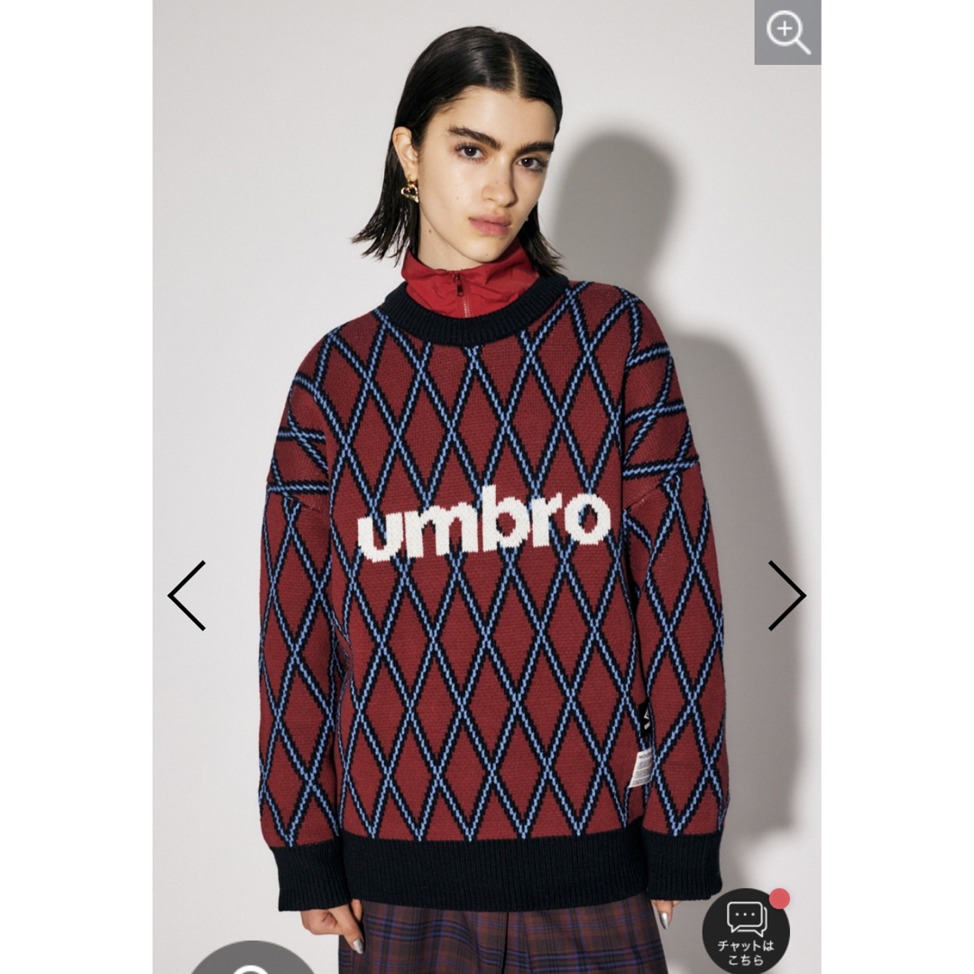 MOUSSY × UMBRO コラボ ニット ボルドー マウジー アンブロ